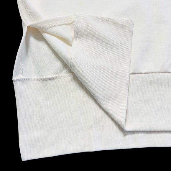 Athleta Women's Retroterry V-Neck Breathable Cream Vest Sweatshirt Sz Medium NWT - Picture 4 of 11